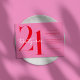 Invitation Moderne minimaliste rose rouge 21e anniversaire (Créateur téléchargé)