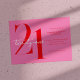 Invitation Moderne minimaliste rose rouge 21e anniversaire (Créateur téléchargé)