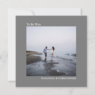 Invitation Moderne minimaliste simple Carré photo Mariage