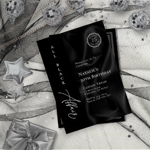 Invitation Moderne minimaliste Tout Noir Attire Affaire forme