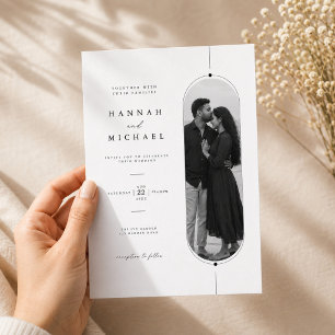 Invitation Moderne modèle de carton d'invitation de mariage a