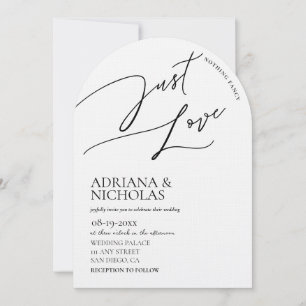 Invitation Moderne Noir Blanc Rien de Fantaisiste Juste l'Amo