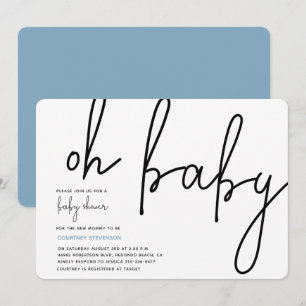 Invitation moderne Oh Baby