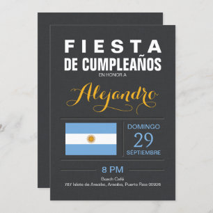 Invitation Moderne : Partie de l'Argentine