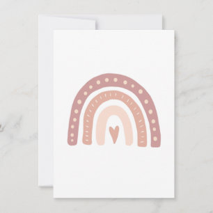 Invitation Moderne Pastel rose arc-en-ciel Boho Devinez le no