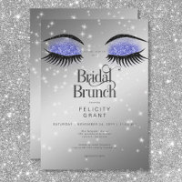 Moderne Périwinkle Blue Glam Eyes Bridal Brunch
