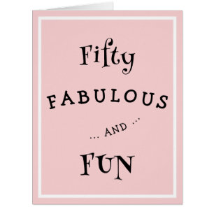 Invitation moderne pour 50 ans et fabuleuse rose p