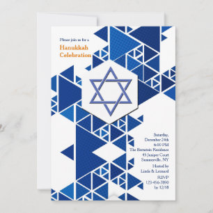 Invitation moderne pour Hanukkah