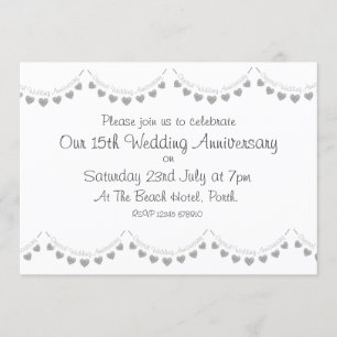 Invitation moderne pour les 15 ans de mariage de c