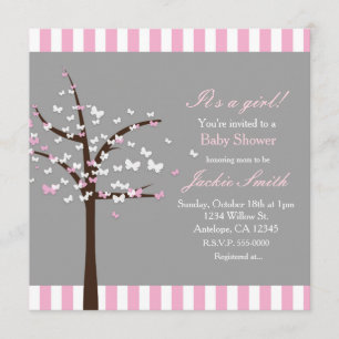 Invitation moderne pour une baby shower avec un ar