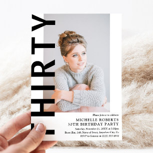 Invitation moderne pour une fête d'anniversaire de