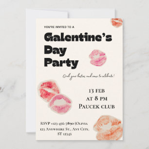 Invitation moderne pour une fête de la Galentine's