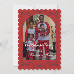 Invitation moderne pour une fête de Noël joyeuse
