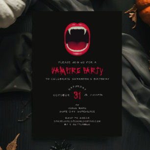 Invitation moderne pour une soirée thématique vamp