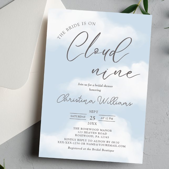 Invitation Moderne Réception de Mariage Cloud 9 (Créateur téléchargé)