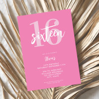 Moderne rose élégant 16e anniversaire