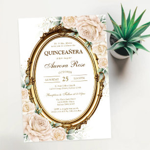 Invitation Moderne Rustique de Quinceañera