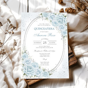 Invitation Moderne Rustique Florale pour Quinceane