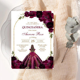 Invitation moderne rustique pour Quinceanera