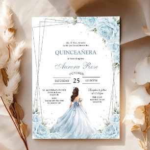 Invitation moderne rustique pour Quinceanera