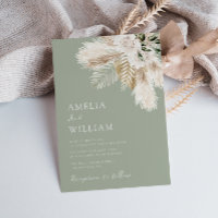moderne sauge vert pampas herbe mariage