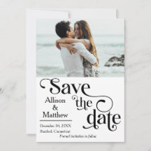 Moderne Sauvez la Date avec Photo- Elle a dit Oui
