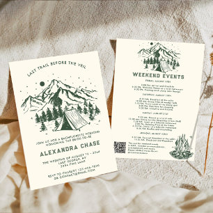 Invitation Moderne Simple Cam Bachelorette Itinéraire Week-en