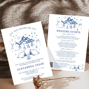 Invitation Moderne Simple Cam Bachelorette Itinéraire Week-en