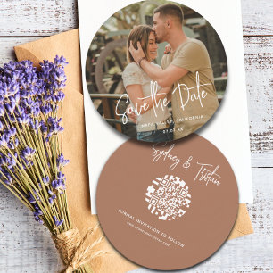 Invitation Moderne simple Enregistrer la date Photo Overlay M