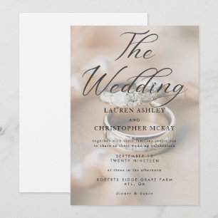 Invitation Moderne Simple Mariage sonne arrière - plan Invita