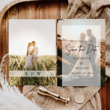 Moderne simple photo superposition mariage Enregis