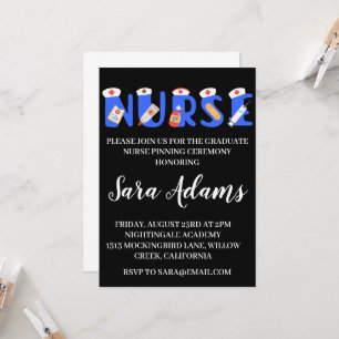 Invitation moderne simple soins infirmiers