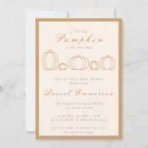 Moderne Simple Un Petit Baby Shower Citrouille