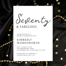 Moderne Soixante-dix ans et Fabuleux Texte 70e Ann