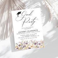 Moderne violet Fleur sauvage Floral Grad Party