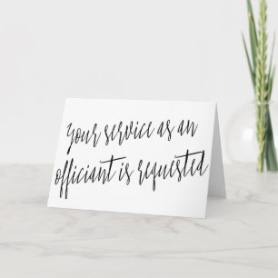 Invitation Moderne "Votre service en tant qu'officiant est de