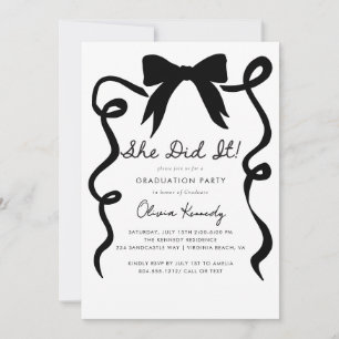 Invitation Moderne Whimsical à la mode Photo Graduation Party
