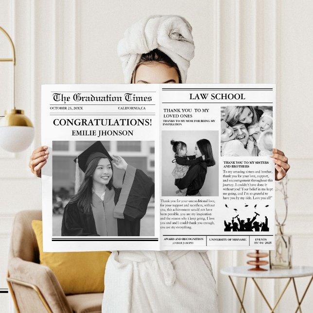 Invitation ModernMinimalist College Graduation Journal (Créateur téléchargé)