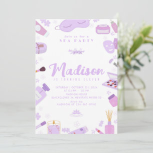 Invitation modifiable pour fête d'anniversaire Spa