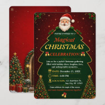 Invitation modifiable pour une fête de Noël joyeus
