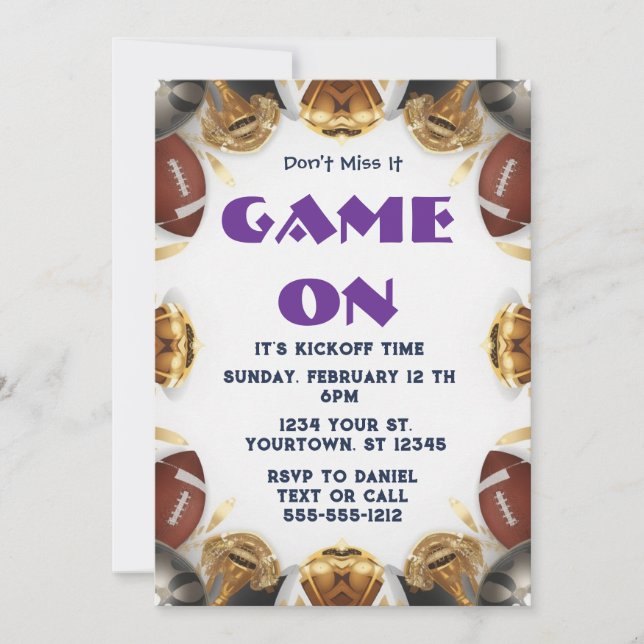 Invitation modifiable pour une soirée de visionnem (Devant)