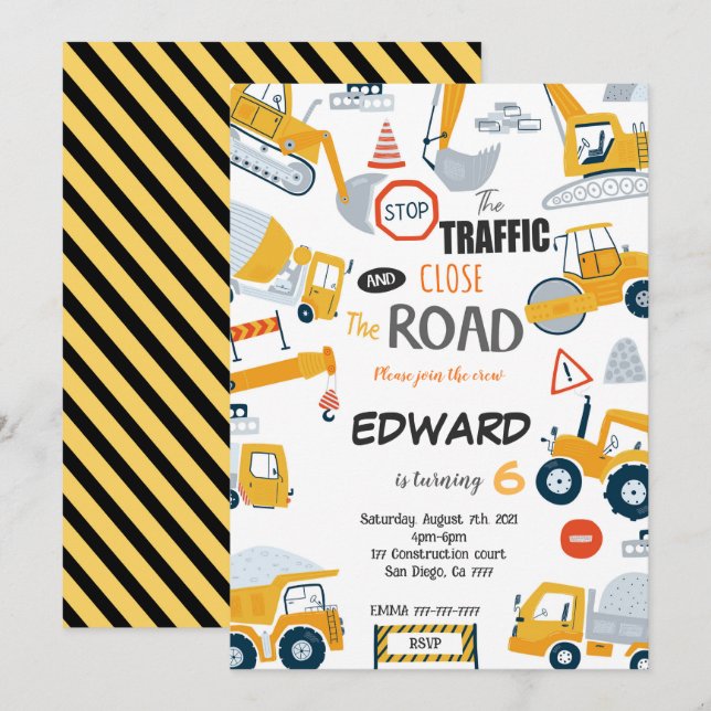 Invitation Modifier Fermer la construction de la route Invita (Devant / Derrière)