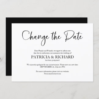 Invitation Modifier La Date De Repostage Du Mariage