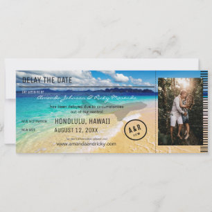 Invitation Modifier la date Photo & Plage - Destination
