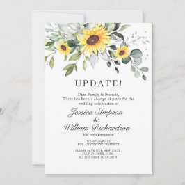 Invitation Modifier la date reportée Elegant Eucalyptus
