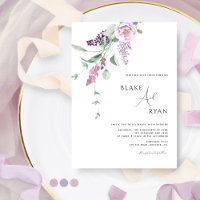 Moins, moderne violet mauve Pastel Mariage floral