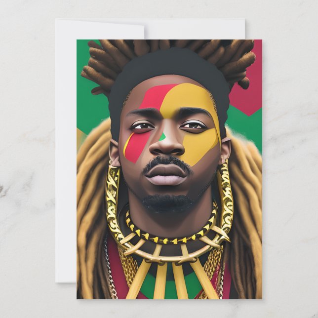 Invitation Mois de l'histoire noire Melanin King Bruh Bro Bro (Devant)