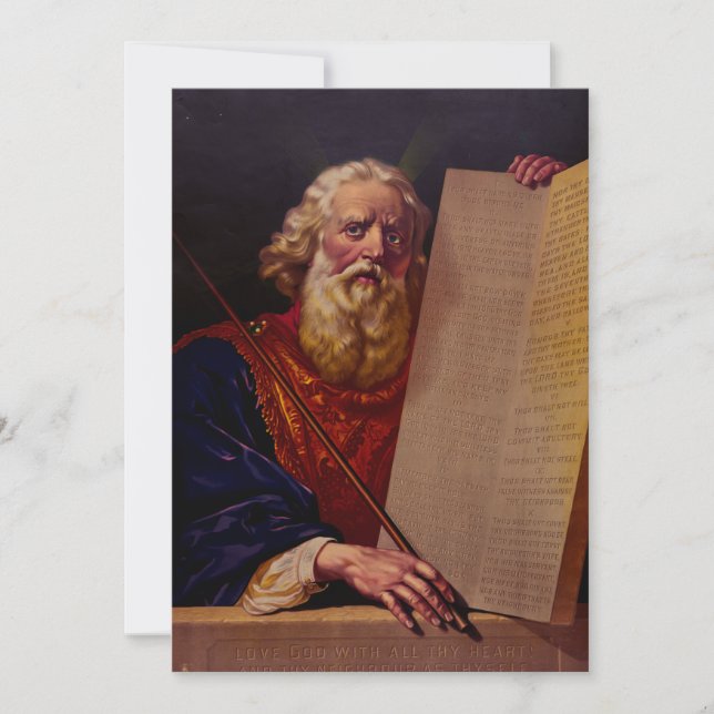 Invitation Moïse le prophète sur le mont Sinaï – Épopée haute (Devant)