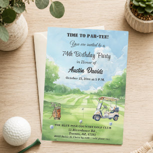 Invitation Moment élégant pour la fête d'anniversaire de golf
