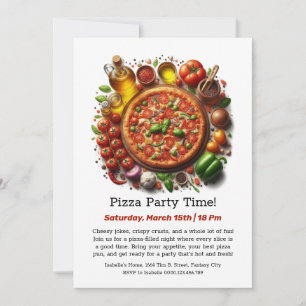 Invitation Moment Pizza Party Une tranche de plaisir vous at